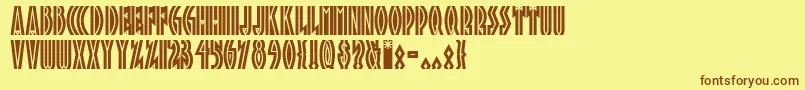 Tropicananf Font – Brown Fonts on Yellow Background