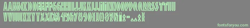 Tropicananf Font – Green Fonts on Gray Background