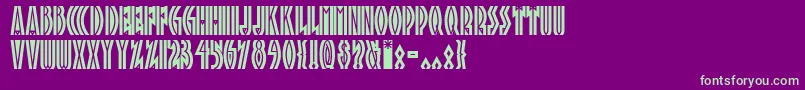 Tropicananf Font – Green Fonts on Purple Background