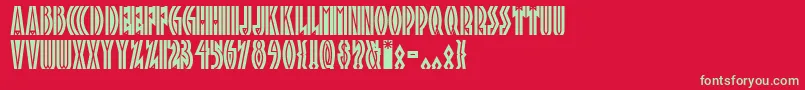 Tropicananf Font – Green Fonts on Red Background
