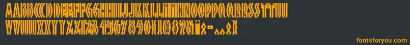 Tropicananf Font – Orange Fonts on Black Background