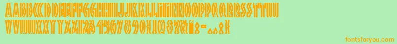 Tropicananf Font – Orange Fonts on Green Background
