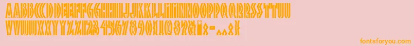 Tropicananf Font – Orange Fonts on Pink Background