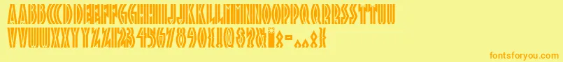 Tropicananf Font – Orange Fonts on Yellow Background