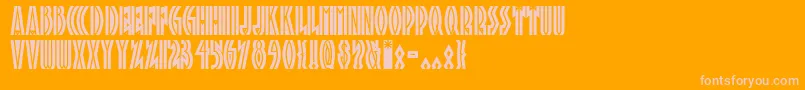 Tropicananf Font – Pink Fonts on Orange Background