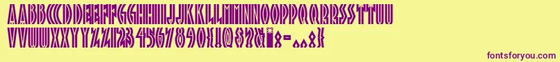 Tropicananf Font – Purple Fonts on Yellow Background