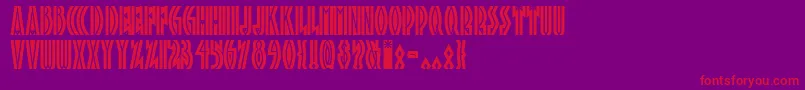 Tropicananf Font – Red Fonts on Purple Background