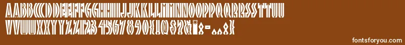 Tropicananf Font – White Fonts on Brown Background