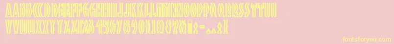 Tropicananf Font – Yellow Fonts on Pink Background
