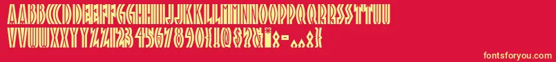 Tropicananf Font – Yellow Fonts on Red Background