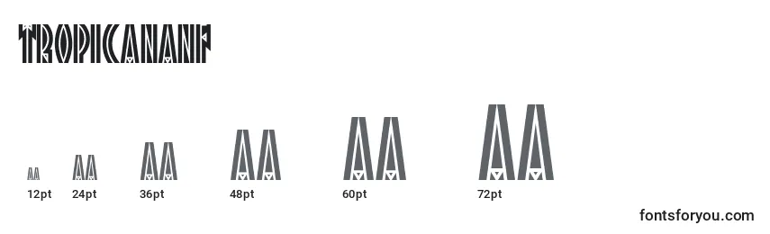 Tropicananf Font Sizes