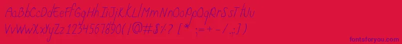 Шрифт Curzab – фиолетовые шрифты на красном фоне
