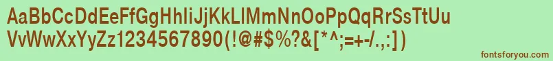 Police NtharmonicaBold75b – polices brunes sur fond vert
