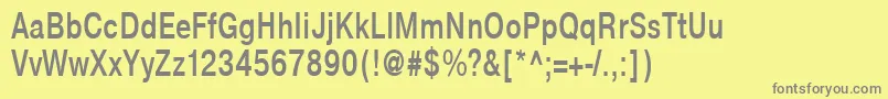 NtharmonicaBold75b-Schriftart – Graue Schriften auf gelbem Hintergrund