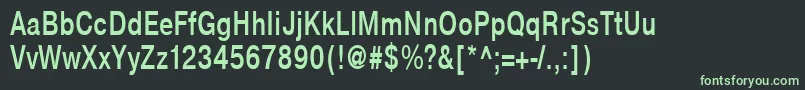 フォントNtharmonicaBold75b – 黒い背景に緑の文字