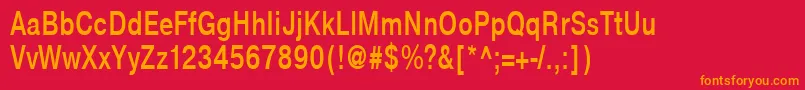 NtharmonicaBold75b Font – Orange Fonts on Red Background