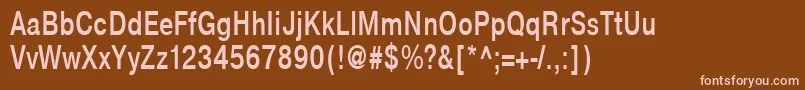 Police NtharmonicaBold75b – polices roses sur fond brun