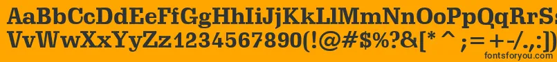 Шрифт SchadowBoldBt – чёрные шрифты на оранжевом фоне