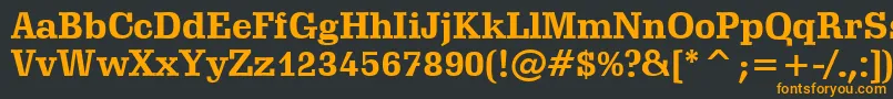 SchadowBoldBt Font – Orange Fonts on Black Background