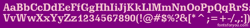 SchadowBoldBt Font – Pink Fonts on Purple Background