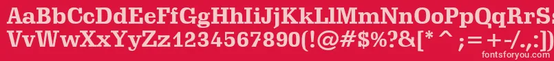 SchadowBoldBt Font – Pink Fonts on Red Background