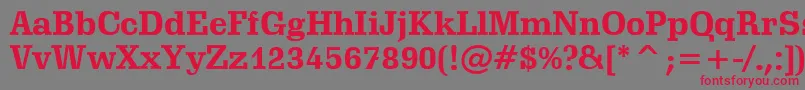SchadowBoldBt Font – Red Fonts on Gray Background