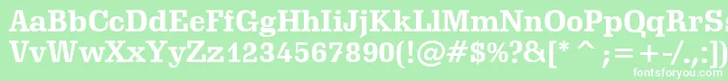 SchadowBoldBt-Schriftart – Weiße Schriften auf grünem Hintergrund