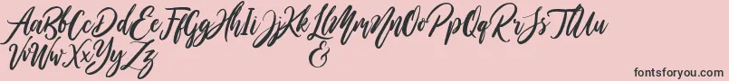 Шрифт WildOnesPersonalUse – чёрные шрифты на розовом фоне