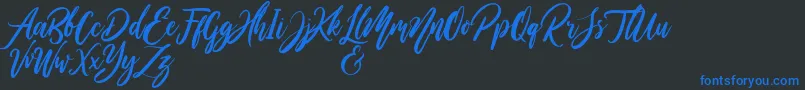 Шрифт WildOnesPersonalUse – синие шрифты на чёрном фоне