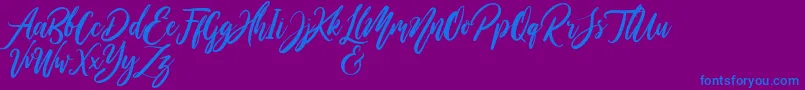WildOnesPersonalUse Font – Blue Fonts on Purple Background