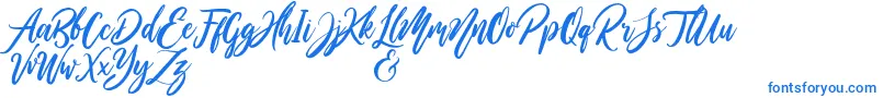 Шрифт WildOnesPersonalUse – синие шрифты на белом фоне