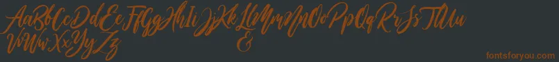 Шрифт WildOnesPersonalUse – коричневые шрифты на чёрном фоне