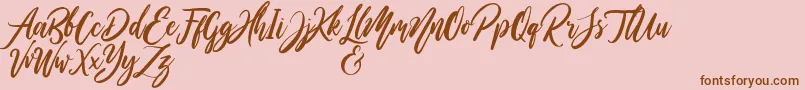 Шрифт WildOnesPersonalUse – коричневые шрифты на розовом фоне