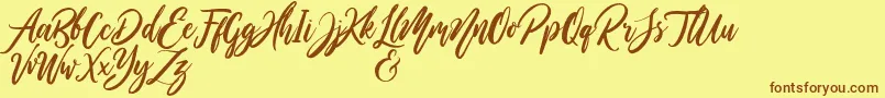 WildOnesPersonalUse Font – Brown Fonts on Yellow Background