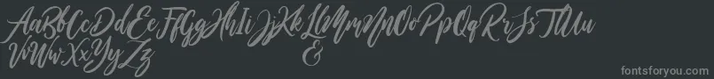 Шрифт WildOnesPersonalUse – серые шрифты на чёрном фоне