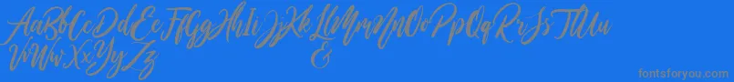 WildOnesPersonalUse-Schriftart – Graue Schriften auf blauem Hintergrund