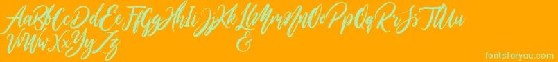 WildOnesPersonalUse Font – Green Fonts on Orange Background