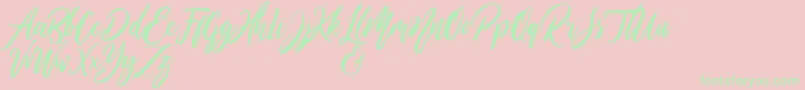 Шрифт WildOnesPersonalUse – зелёные шрифты на розовом фоне