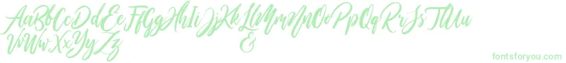 Шрифт WildOnesPersonalUse – зелёные шрифты на белом фоне