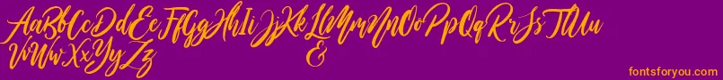 Шрифт WildOnesPersonalUse – оранжевые шрифты на фиолетовом фоне