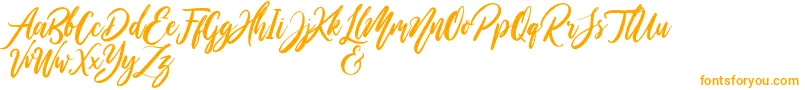 WildOnesPersonalUse-Schriftart – Orangefarbene Schriften auf weißem Hintergrund