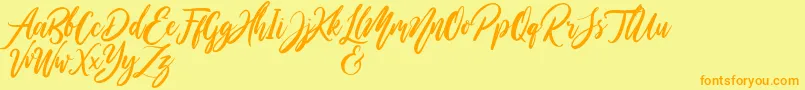 Шрифт WildOnesPersonalUse – оранжевые шрифты на жёлтом фоне