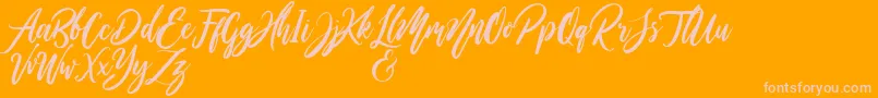 Шрифт WildOnesPersonalUse – розовые шрифты на оранжевом фоне