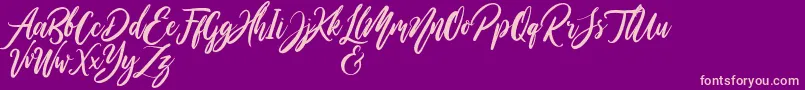 Шрифт WildOnesPersonalUse – розовые шрифты на фиолетовом фоне