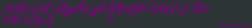 Шрифт WildOnesPersonalUse – фиолетовые шрифты на чёрном фоне
