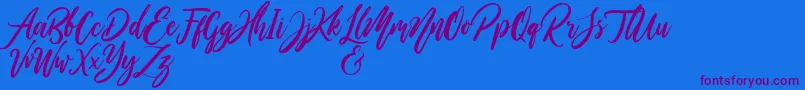 WildOnesPersonalUse-Schriftart – Violette Schriften auf blauem Hintergrund