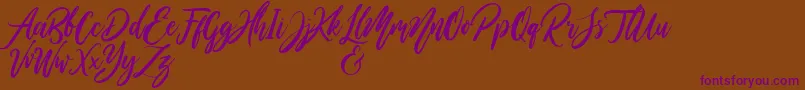 Шрифт WildOnesPersonalUse – фиолетовые шрифты на коричневом фоне