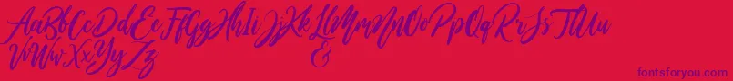 Шрифт WildOnesPersonalUse – фиолетовые шрифты на красном фоне