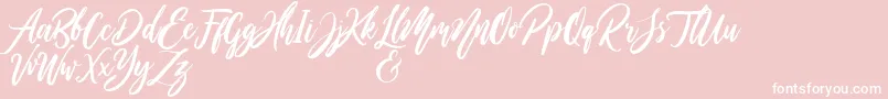 Шрифт WildOnesPersonalUse – белые шрифты на розовом фоне