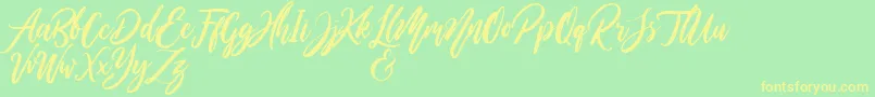 WildOnesPersonalUse Font – Yellow Fonts on Green Background
